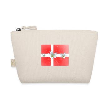 Danemark Drapeau avec des fleurs Danemark - Trousse biologique - nature - Devant