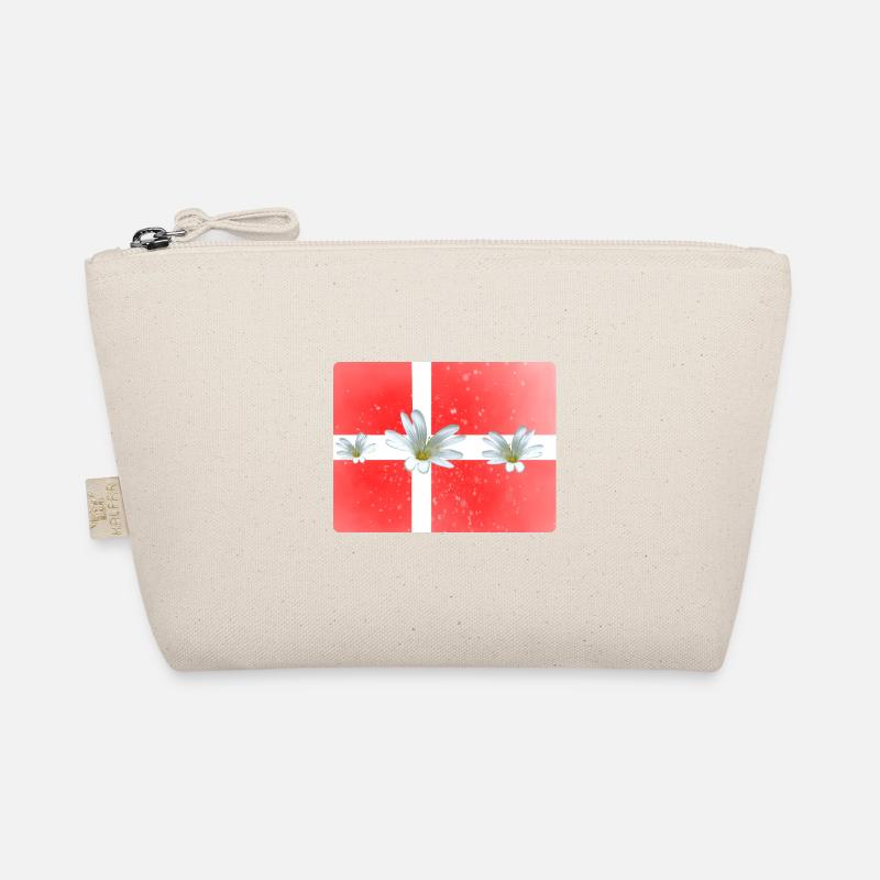 Danemark Drapeau avec des fleurs Danemark Trousse biologique