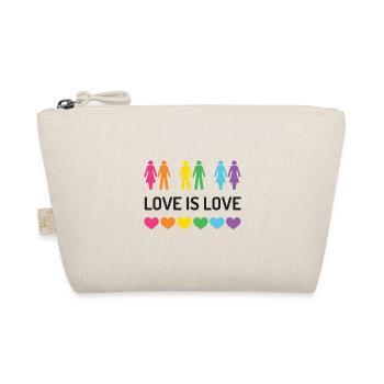 Pride Month LGBT - Love is Love - Organic Pouch - nature - Front
