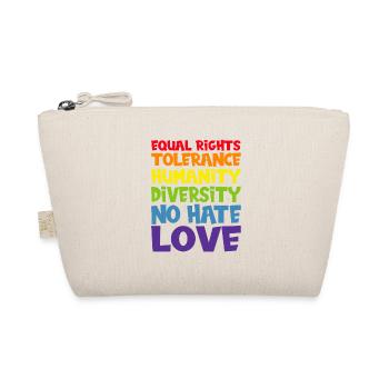 equal rights tolerance love LGBT gay pride LGBTQ - Bio-Täschchen - Natur - Vorne