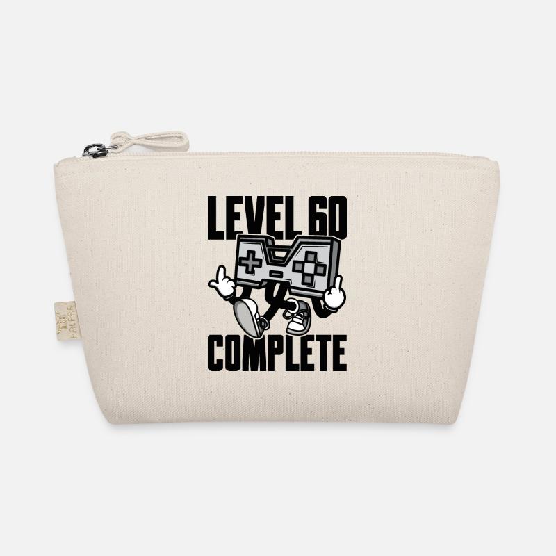 Level 60 Complete Geburtstagsgeschenk 60 Jahre - Bio-Täschchen - Natur