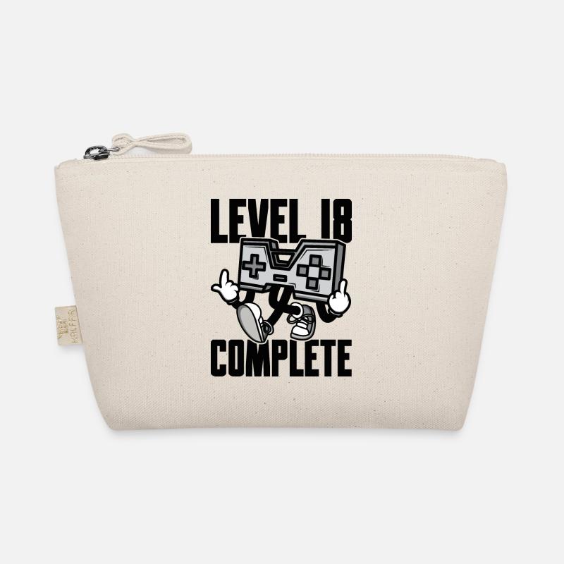 Level 18 Complete Geburtstagsgeschenk 18 Jahre Bio-Täschchen