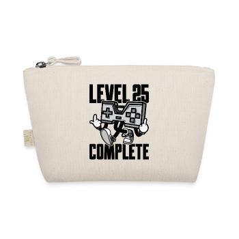 Level 25 Complete Geburtstagsgeschenk 25 Jahre - Bio-Täschchen - Natur - Vorne