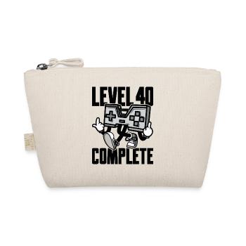 Level 40 Complete Birthday Gift 40 Years - Organic Pouch - nature - Front