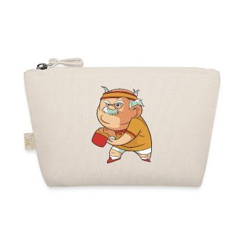 Table Tennis Grandpa Pingpong Outfit Grandfather - Organic Pouch - nature - Front