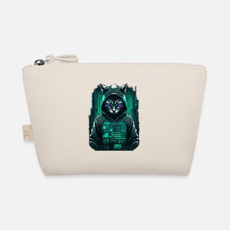 Cyber Hacker Cat Organic Pouch