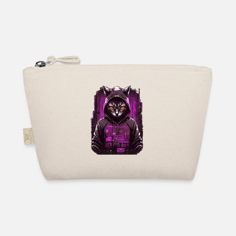 Cyber Hacker Cat Organic Pouch