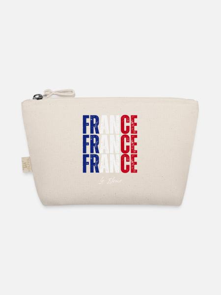 Drapeau de la France, fierté française - Trousse biologique - nature - Devant