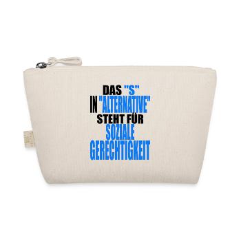 AfD stoppen gegen rechts Demokratie Vielfalt links - Bio-Täschchen - Natur - Vorne