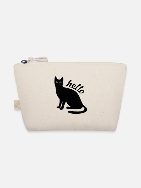 Hello Katze Geschenk Katzenliebhaber Haustiere - Bio-Täschchen - Natur