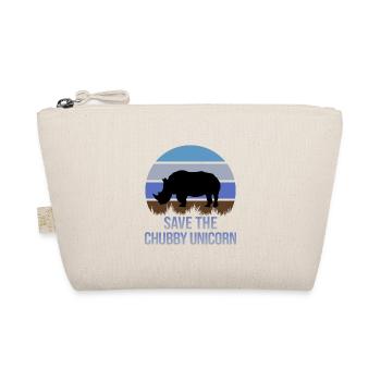 Speichern Sie die Chubby Einhorn lustige Rhino Chibby Einhorn - Bio-Täschchen - Natur - Vorne
