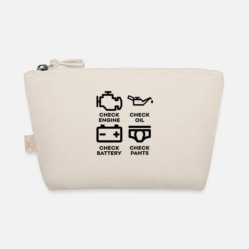 Check engine Geschenk Wagen Autofans Mechaniker Bio-Täschchen