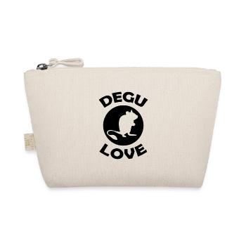 Degu love silhouette cadeau animal octodon - Trousse biologique - nature - Devant