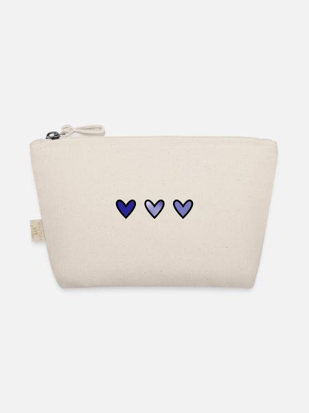 HEART. HEARTS. VALENTINE'S DAY. LOVE. LOVE - Organic Pouch - nature - Front