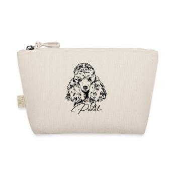 PUDEL small poodle miniature poodle dog portrait Wilsigns - Organic Pouch - nature - Front