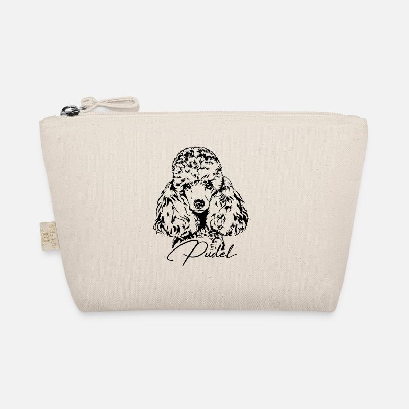 PUDEL small poodle miniature poodle dog portrait Wilsigns Organic Pouch