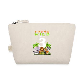 3rd birthday for three years children dinosaurs - Organic Pouch - nature - Front