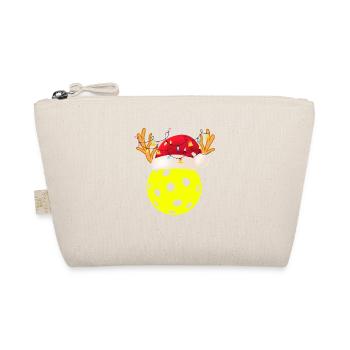 Christmas Pickleball Player Sport Paddleball - Organic Pouch - nature - Front