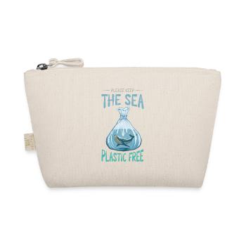 Keep the sea plastic-free for the climate - Organic Pouch - nature - Front