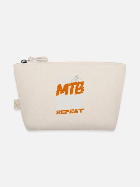 Eat Mtb Ride Sleep Repeat Design Für Fahrradfahrer - Bio-Täschchen - Natur - Vorne