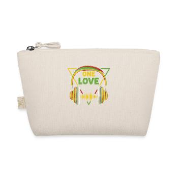 Ein Liebes-kopfhörer-design Für Reggae-musik - Bio-Täschchen - Natur - Vorne
