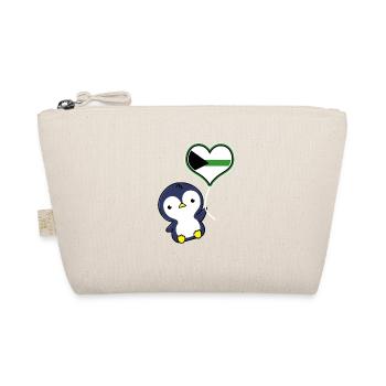 Pinguin Ballon Demiromantic Pride - Bio-Täschchen - Natur - Vorne