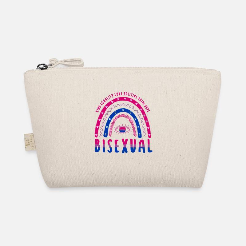 Boho Rainbow LGBT Saying Bisexual Organic Pouch