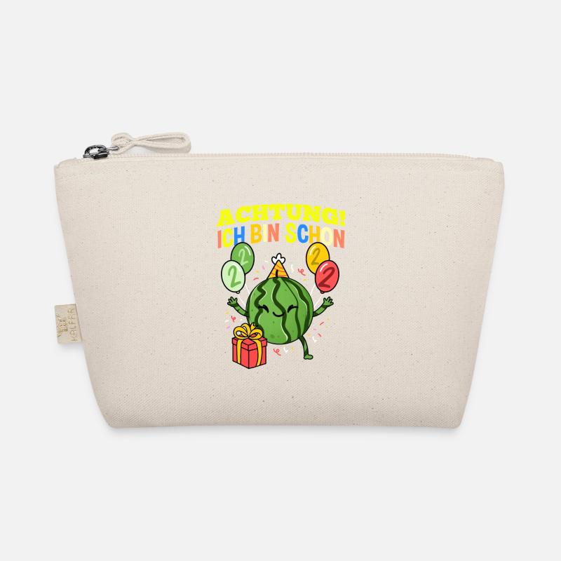 Achtung Ich Bin Schon 2 Geburtstag Wassermelone Bio-Täschchen