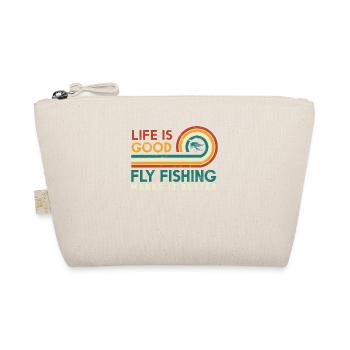 Life is good fly fishing makes it better - Organic Pouch - nature - Front