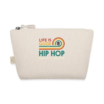 Das Leben Ist Gut Hip Hop Macht Es Besser Für Hip - Bio-Täschchen - Natur - Vorne
