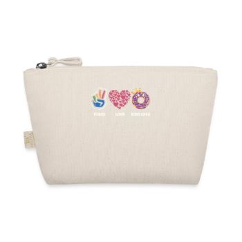 Peace Love King Cake For Bakers Or Baking Fans - Organic Pouch - nature - Front