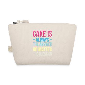 Kuchen Ist Immer Die Antwort, Egal Ob Für Bäcker - Bio-Täschchen - Natur - Vorne