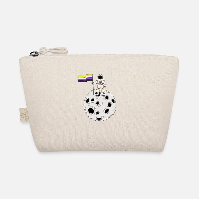 Nonbinary astronaut on the moon Nonbinary flag Organic Pouch