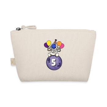 5 years old space birthday 5. - Organic Pouch - nature - Front