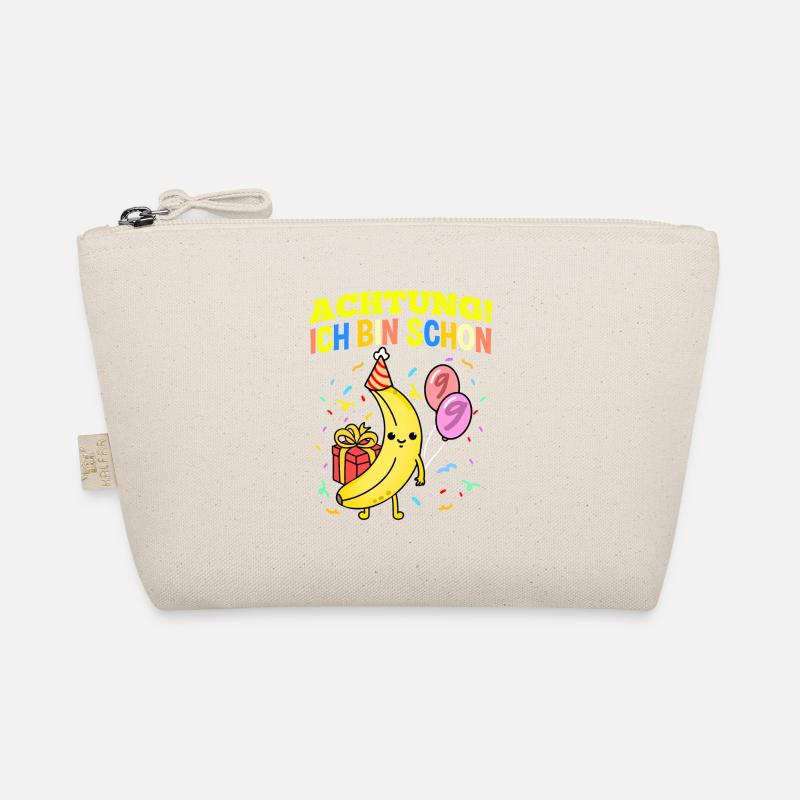 Achtung Ich Bin Schon 9 Gemüse Geburtstag Banane Bio-Täschchen