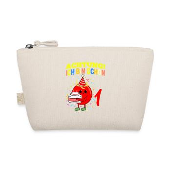 Achtung Ich Bin Schon 1 Geburtstag Tomate - Bio-Täschchen - Natur - Vorne