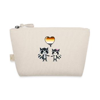 Waschbär-Paar Gay Bear Pride - Bio-Täschchen - Natur - Vorne