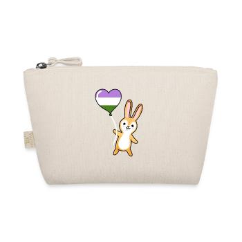 Rabbit Heart Balloon Genderqueer Pride - Trousse biologique - nature - Devant
