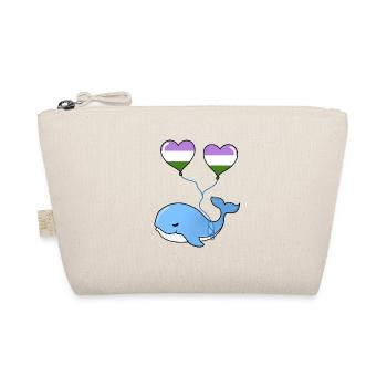 Ballon Whale Heart Genderqueer - Trousse biologique - nature - Devant