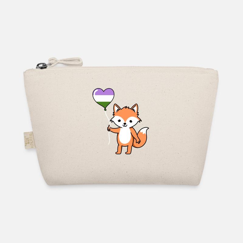 Fuchs Herzballon Genderqueer Pride Bio-Täschchen