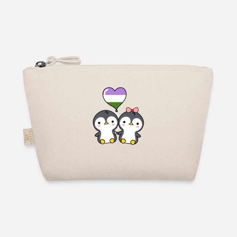 Penguin pair Genderqueer Pride Organic Pouch
