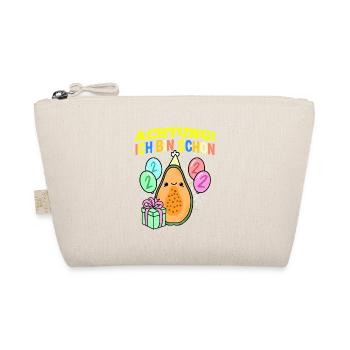Achtung Ich Bin Schon 2 Geburtstag Papaya - Bio-Täschchen - Natur - Vorne