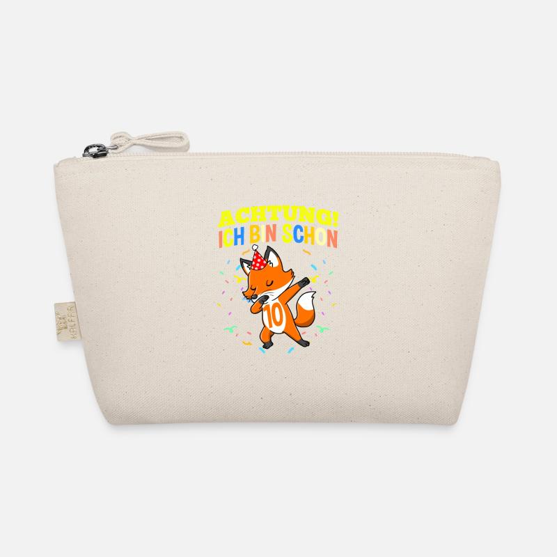 Achtung Ich Bin Schon 10 Geburtstag Fuchs Bio-Täschchen