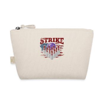 Bowl Design for Bowler Bowling Player Sport Usa - Organic Pouch - nature - Front