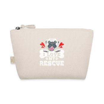 J’adore mon design de sauvetage pour les amoureux des chiens - Trousse biologique - nature - Devant