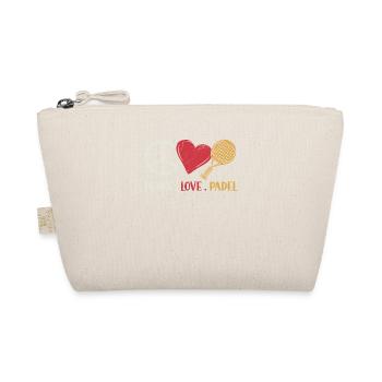 Peace Love Padelschläger-design Für Padel-tennis - Bio-Täschchen - Natur - Vorne