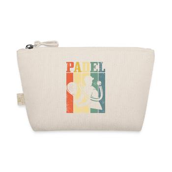 Padelschlägerball Retro-design Für Padel-tennis - Bio-Täschchen - Natur - Vorne