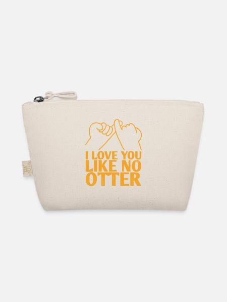 Je t’aime comme pas de conception de mariage de loutre pour le - Trousse biologique - nature - Devant