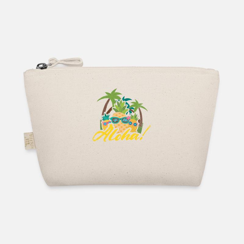 Aloha Pineapple And Pine Tree Design For The Beach Organic Pouch