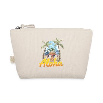 Aloha Pineapple And Pine Tree Design For The Beach - Organic Pouch - nature - Front